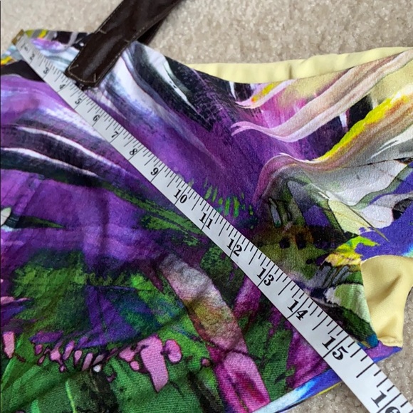 Cartise Colorful Abstract Asymmetrical Shoulder Dress size 4 - Picture 13 of 16